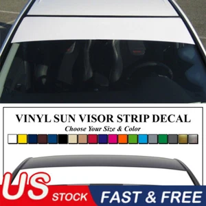 Sun Visor Strip Windshield Banner Vinyl Long Lasting Premium Blank Decal - Picture 1 of 13