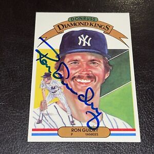 Ron Guidry Autographed Signed 1982 Donruss #17 Diamond Kings