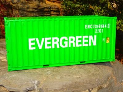 New 1:20 Scale EVERGREEN Shipping Freight Container High Simulation Model Gift - Image 1 of 4