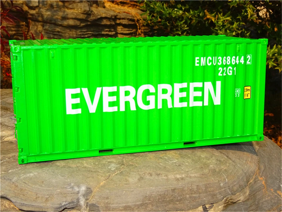 New 1:20 Scale EVERGREEN Shipping Freight Container High Simulation Model Gift - Image 1 of 4