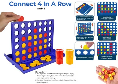 Connect 4 In A Row Four In A Line Board Game Family Fun Match 4 Raw - Mini Size - Image 1 of 4