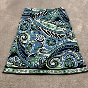 VTG New York Company Skirt Womens S Blue Green Paisley Y2K Fairycore Artsy Boho - Picture 1 of 12