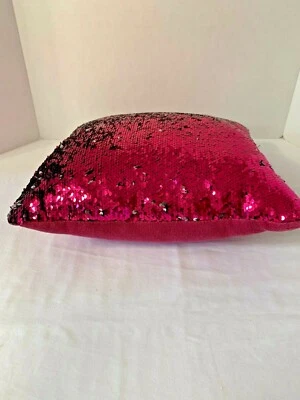 Almohada cuadrada de lentejuelas abatibles violeta/plateada para dormitorio, sofá (1) Foto 1 de 4