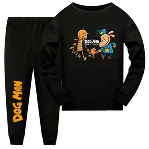Dogman Toddler Spring Pajamas Long Sleeve T Shirt Pants Dog Man Sportswear Set - Picture 1 of 36