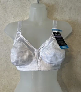 New Bali DF3372 Classic Support Cool Comfort Wirefree Unlined Bra White $44 Msrp - Picture 1 of 5