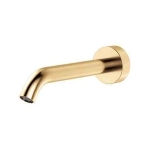 Fienza Kaya Wall Basin/Bath 180mm Outlet With Plate Urban Brass - Picture 1 of 3