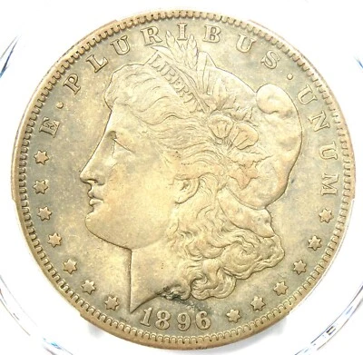 1896-S Morgan Silver Dollar $1 - Certified PCGS AU53 - Rare Date Coin! - Image 1 of 4