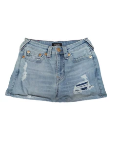 Vintage Reworked Y2K True Religion Denim Skirt Waist - 27 - Picture 1 of 3