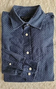 Banana Republic Men's Blue Linen Cotton Slim Fit Long Sleeve Button Up | Medium - Picture 1 of 11