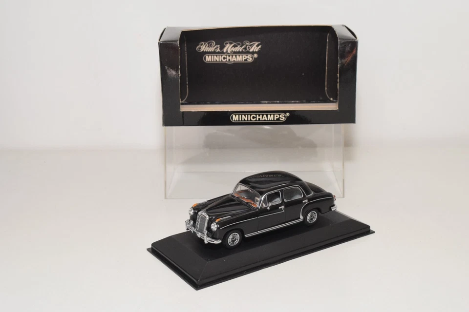 A47 1:43 MINICHAMPS 430 033000 MERCEDES-BENZ 220 SALOON 1956/59 黑色 完好带盒 — 第 1/4 张图片