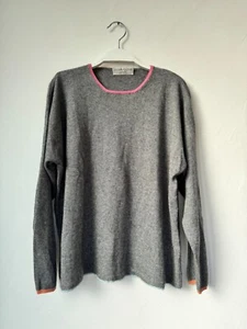 Maglione girocollo Brunello Cucinelli Donna M Grigio Cashmere Seta Pre Owned - Foto 1 di 8