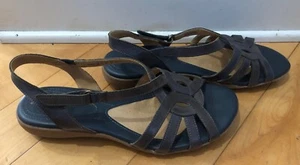 Naturalize N5 Womens Blue Leather Strappy Sandals 9 W - Picture 1 of 4