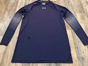 UNDER ARMOUR Herren HeatGear Fitted Langarm Navy Pullover Größe SMALL - Bild 1 von 8