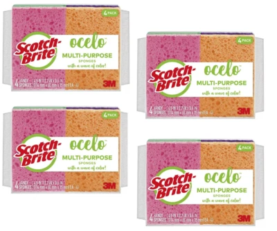16 Scotch-Brite ocelo Multi-Purpose Sponges, Sponges 16 4x4
