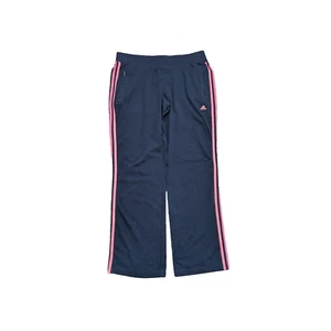 Adidas Vintage Y2K women's Size L baggy track pants embroidered logo navy blue - Imagen 1 de 10
