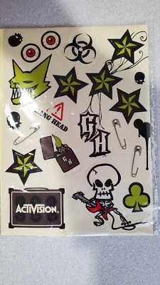 XBOX 360 Guitar Hero sealed rare 2007 Stickers - New Old Stock - NRFP Red Octane - Image 1 of 2