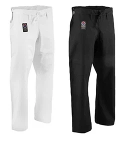 14oz HeavyWeight Proforce Gladiator Karate Black or White Martial Arts Pants TKD - Picture 1 of 3