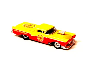 100% Hot Wheels 1/64 Limited Ed. 1957 Shell Ford Ranchero Blown Street Rod Loose - Bild 1 von 6