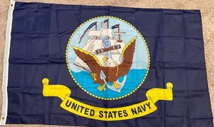 United States Navy one sided Flag approximately 3'x5' - Picture 1 of 5