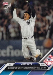 2024 Topps Now 685 Juan Soto 1ª Carrera Yankee Walk Off Hit 26/49 - ¡Envío Gratis! - Imagen 1 de 2