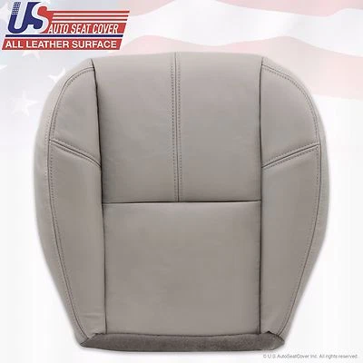 2007 - 2012 GMC Yukon Driver Side Bottom Leather Seat Cover Light Gray - Image 1 of 4