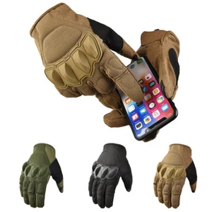 Touch Screen Motorcycle Full Finger Gloves Motorbike Bikes Moto ATV MTB Riding - Picture 1 of 15