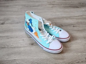 Mens Donald Duck Hand Painted Converse Style Sneakers Size 12 - Picture 1 of 6