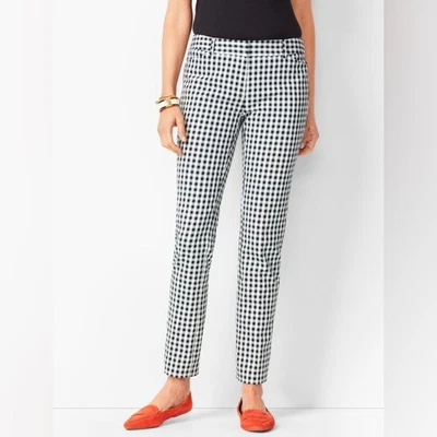Talbots Hampshire Ankle Pants - Black and White Gingham Size 14 - Image 1 of 4