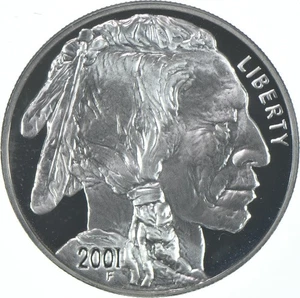 2001-P Proof Buffalo Commemorative Silver Dollar $1 *7198 - Picture 1 of 3