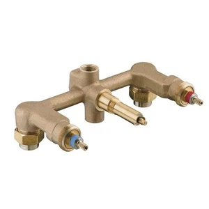 KOHLER Widespread 1/2 in Ceramic In-Wall 3-Handle Valve System Integral Diverter - Picture 1 of 2
