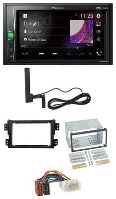 Pioneer MP3 DAB AUX 2DIN Bluetooth Autoradio für Opel Agila B Suzuki Splash 2008 - Bild 1 von 4