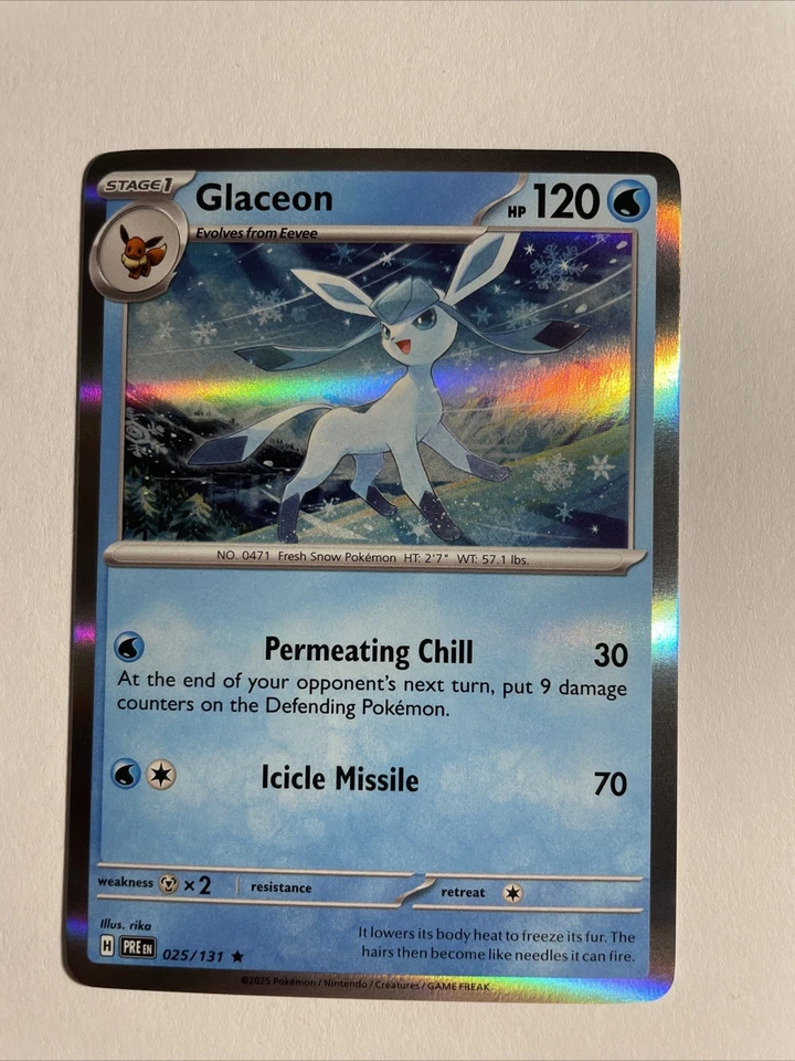 1x Prismatic Evolutions Pokémon Glaceon Holo Englisch NM/M Pokemon - Bild 1 von 1