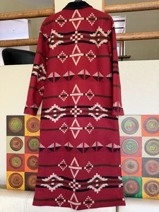 EUC Vintage Pendleton Unisex Western Aztec Wool Long Lined COAT Jacket RARE XL - Picture 1 of 10