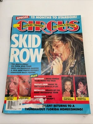 Circus Magazine January 31 1990 Steven Tyler & Sebastian Bach Poster No Label - Image 1 of 2