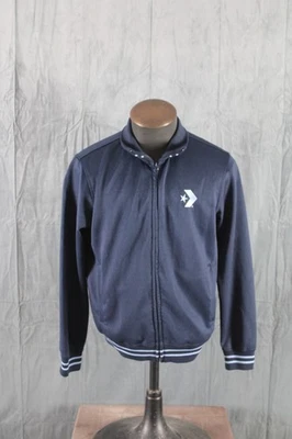 Converse Zip Up Track Jacket - Blue on Blue with Logo - Men's Medium  - Photo 1/4