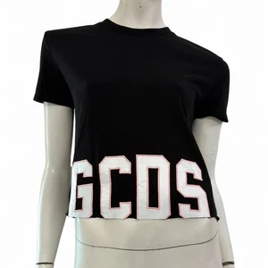GCDS Maglia T-shirt bambina ragazza nera logo bianco rosa Tg 14 Anni Cotone - Imagen 1 de 14