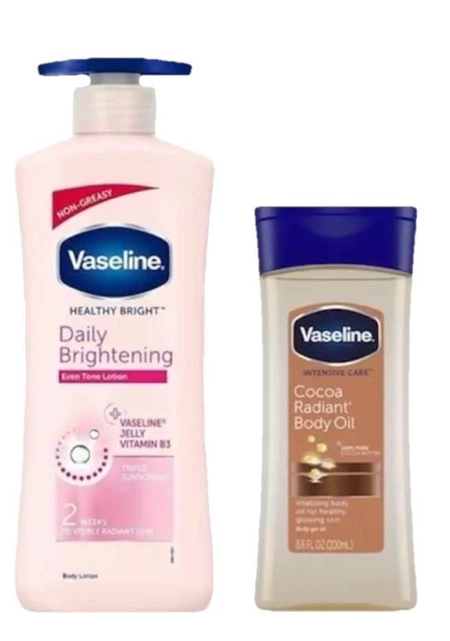 Vaselina Iluminadora 600 ml Y Aceite Corporal Radiante de Cacao Vaselina 200 ml Foto 1 de 3