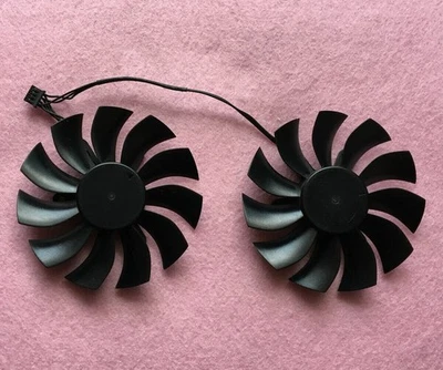 Pair Fans Cooler Fan For EVGA GTX 950 960 970 980 GTX 980Ti PLA09215B12H 87mm - Image 1 of 4