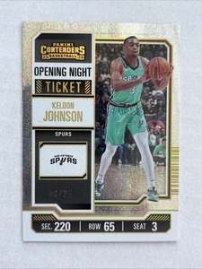 2023-24 KELDON JOHNSON /25 PANINI CONTENDERS OPENING NIGHT TICKET #68 - Picture 1 of 3