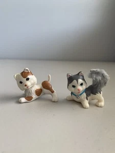 Vintage Littlest Pet shop Twinkling Sledding Party Husky Brown Dog Toy Figures - Picture 1 of 6
