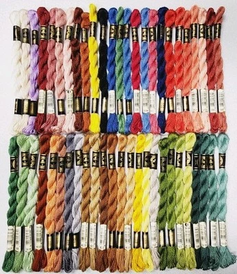 50 DMC #3 Perle Pearl Embroidery Floss Lot of 50 Different Colors White to 503 - Image 1 of 4
