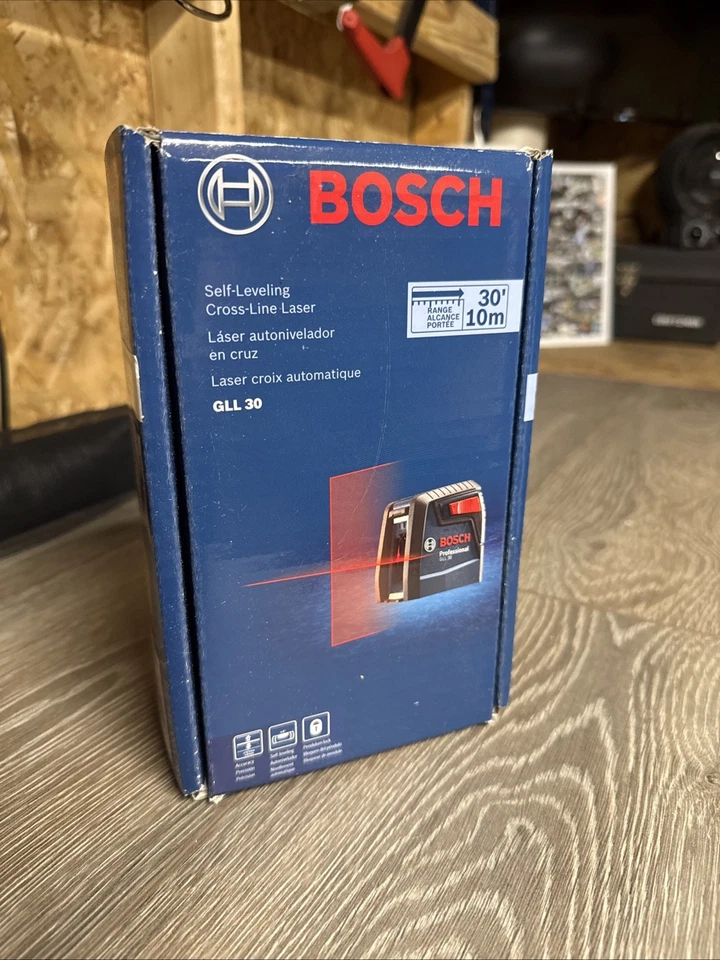 Nivel láser autonivelante Bosch 30 pies línea cruzada GLL 30 S Foto 1 de 1