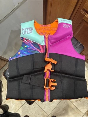 HYPERLITE Life Jacket Vest Youth 55-80lbs Chest USCG Approved PFD - Image 1 of 2