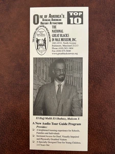 Brochure Vintage Baltimora National Afro-American "Great Blacks" Museo delle Cere - Foto 1 di 2