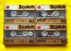 4x SCOTCH XSII-SP 90 Chrome Super Plus Cassette Tapes 1990-1993 + OVP + SEALED + - Picture 1 of 2
