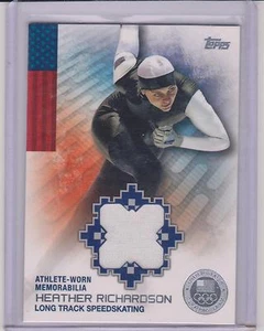 RARE 2014 TOPPS OLYMPIC HEATHER RICHARDSON SILVER RELIC CARD ~ /50 ~ SKATING - Imagen 1 de 1