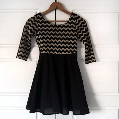 My Michelle платье девочек 8 черное золото свадьбы колена отлива праздник официальный - Изображение 1 из 4