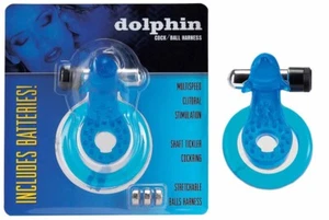 Seven Creations Cock & Ball Harness Dolphin Blue Vibrationen Blau Herren - Bild 1 von 1