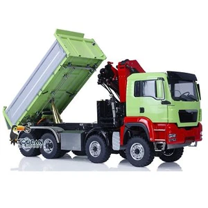 LESU 1/14 RC Hydraulic Assembled Painted 3-Way Dumper 8X8 Crane Tipper Model - Bild 1 von 11