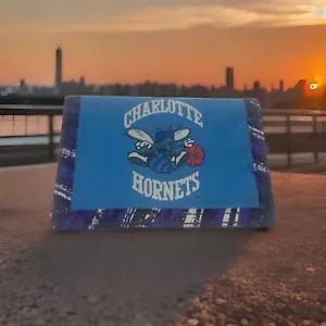 Rare Vintage Charlotte Hornets Wallet Tri Fold Wallet NBA - Picture 1 of 4